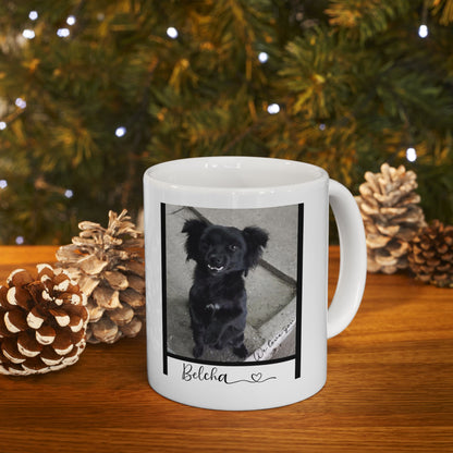 Charming Pet Portrait Ceramic Mug, Personalized Gift for animal Lovers, Cat Themed Coffee Cup, Birthday, Holiday Decor, Unique Kitchenware