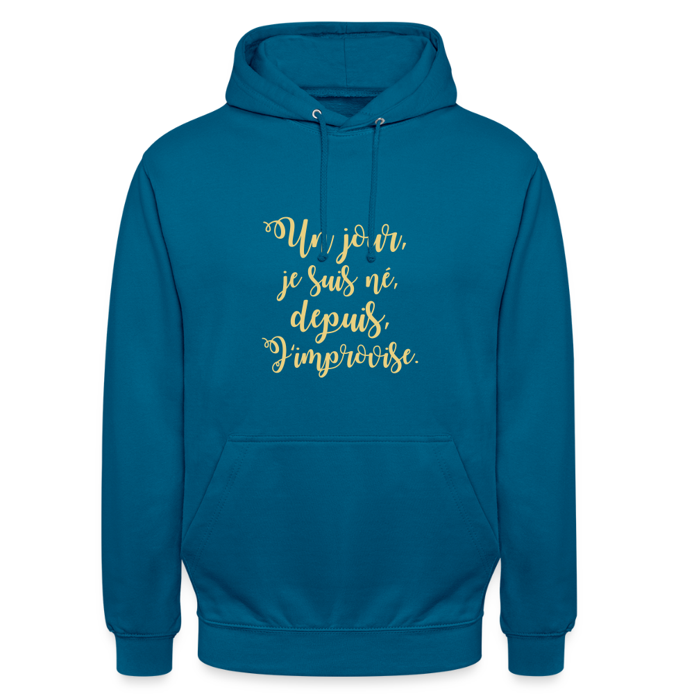 Unisex ,sweatshirt,Hoodie, confortable apparel, - deep sea blue 