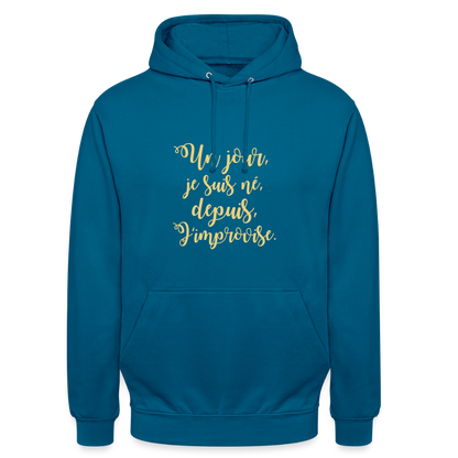 Unisex ,sweatshirt,Hoodie, confortable apparel, - deep sea blue 