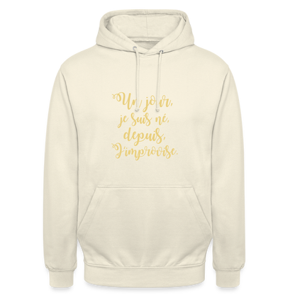 Unisex ,sweatshirt,Hoodie, confortable apparel, - vanilla
