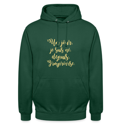 Unisex ,sweatshirt,Hoodie, confortable apparel, - bottle green