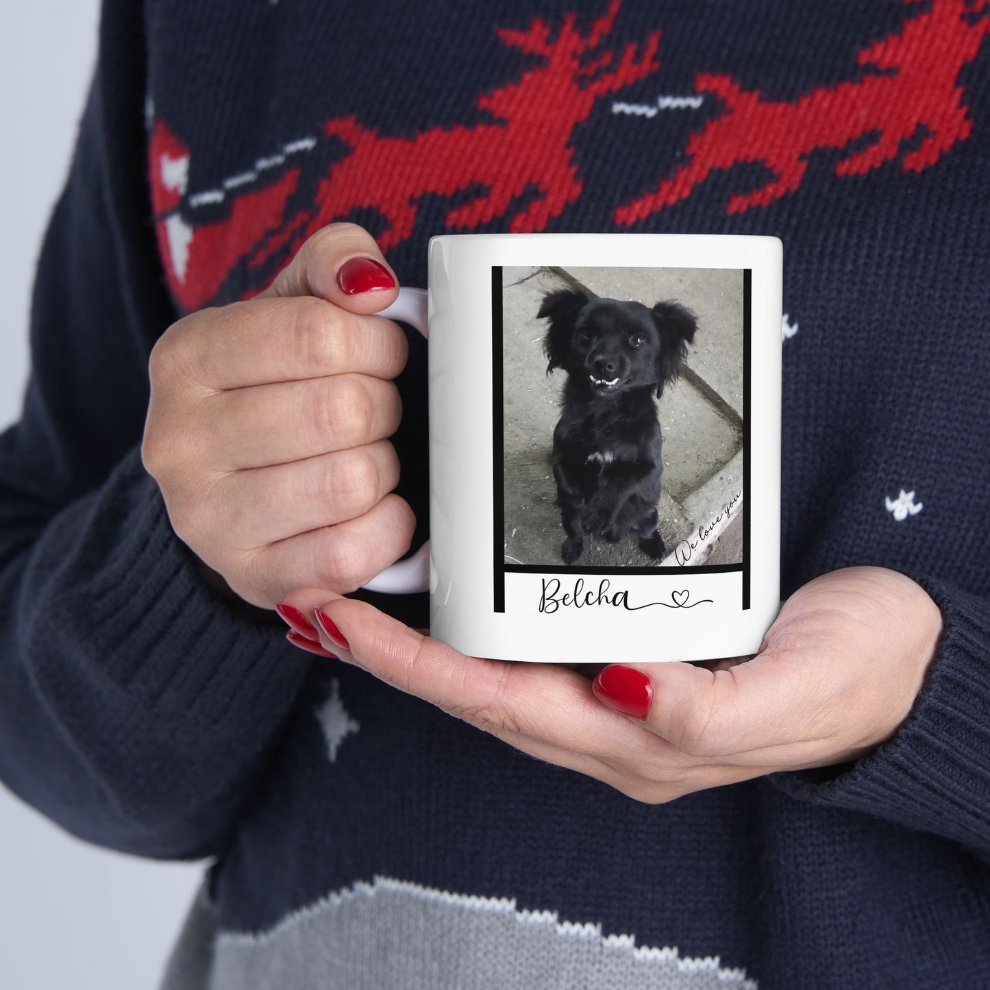 Charming Pet Portrait Ceramic Mug, Personalized Gift for animal Lovers, Cat Themed Coffee Cup, Birthday, Holiday Decor, Unique Kitchenware