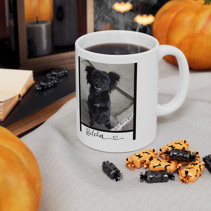 Charming Pet Portrait Ceramic Mug, Personalized Gift for animal Lovers, Cat Themed Coffee Cup, Birthday, Holiday Decor, Unique Kitchenware